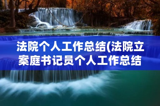 法院个人工作总结(法院立案庭书记员个人工作总结)