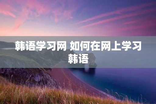韩语学习网 如何在网上学习韩语