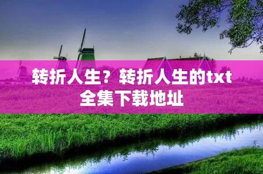 转折人生?转折人生的txt全集下载地址