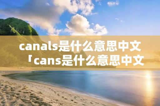 canals是什么意思中文「cans是什么意思中文翻译」