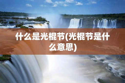什么是光棍节(光棍节是什么意思) 什么是光棍节(光棍节是什么意思)