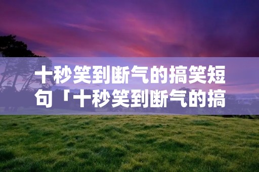十秒笑到断气的搞笑短句「十秒笑到断气的搞笑短句子」 十秒笑到断气的搞笑短句「十秒笑到断气的搞笑短句子」