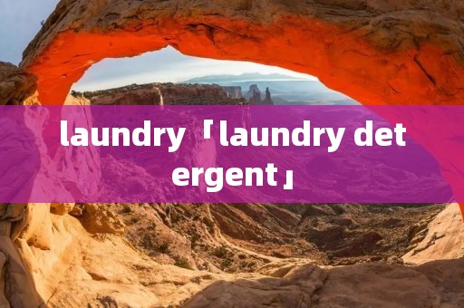 laundry「laundry detergent」