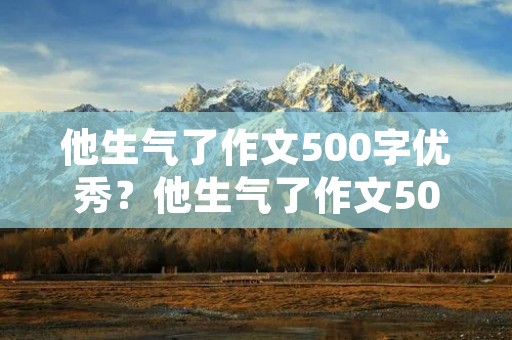 他生气了作文500字优秀?他生气了作文500字 他生气了作文500字优秀?他生气了作文500字