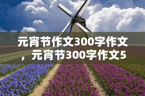 元宵节作文300字作文，元宵节300字作文5篇