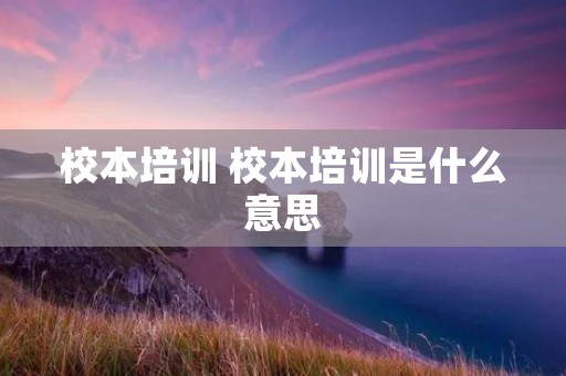 校本培训 校本培训是什么意思 校本培训 校本培训是什么意思