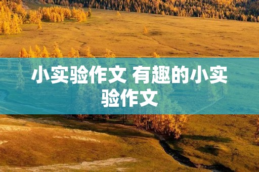 小实验作文 有趣的小实验作文 小实验作文 有趣的小实验作文
