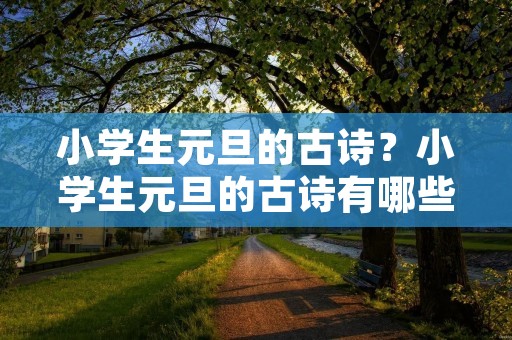 小学生元旦的古诗？小学生元旦的古诗有哪些