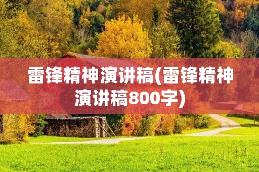 雷锋精神演讲稿(雷锋精神演讲稿800字) 雷锋精神演讲稿(雷锋精神演讲稿800字)