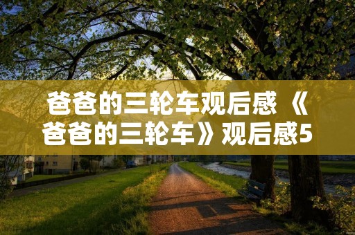 爸爸的三轮车观后感 《爸爸的三轮车》观后感500字 爸爸的三轮车观后感 《爸爸的三轮车》观后感500字