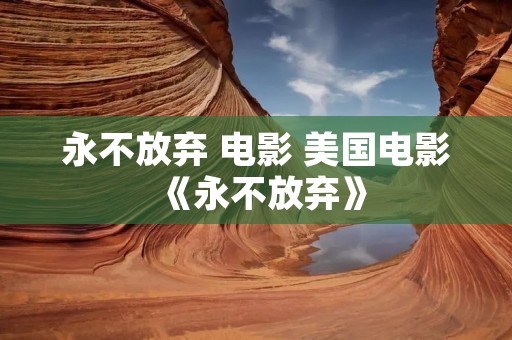 永不放弃 电影 美国电影《永不放弃》 永不放弃 电影 美国电影《永不放弃》