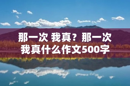 那一次 我真?那一次我真什么作文500字 那一次 我真?那一次我真什么作文500字