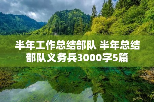 半年工作总结部队 半年总结部队义务兵3000字5篇 半年工作总结部队 半年总结部队义务兵3000字5篇