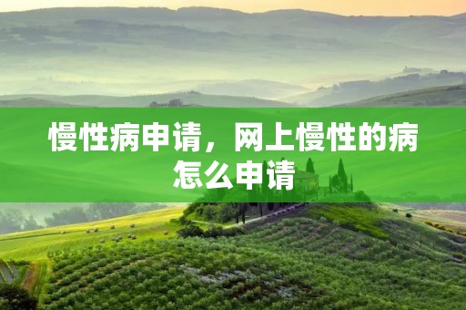 慢性病申请,网上慢性的病怎么申请 慢性病申请,网上慢性的病怎么申请