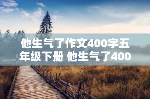 他生气了作文400字五年级下册 他生气了400字作文五年级 他生气了作文400字五年级下册 他生气了400字作文五年级