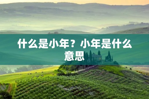 什么是小年?小年是什么意思 什么是小年?小年是什么意思