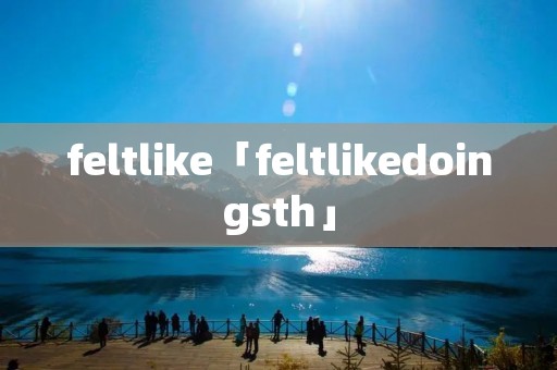feltlike「feltlikedoingsth」