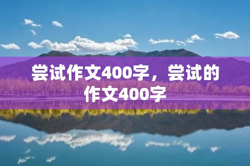 尝试作文400字,尝试的作文400字