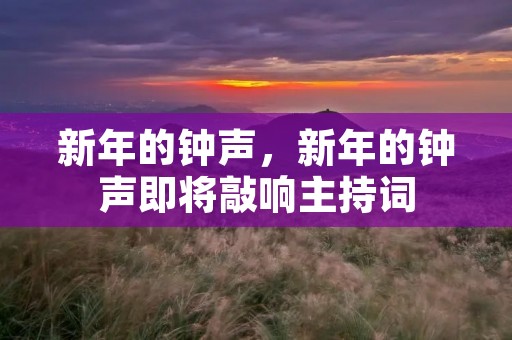 新年的钟声，新年的钟声即将敲响主持词