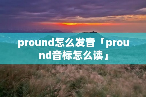 pround怎么发音「pround音标怎么读」