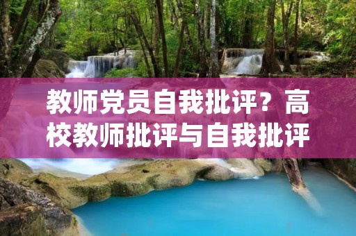 教师党员自我批评？高校教师批评与自我批评发言稿(两篇)