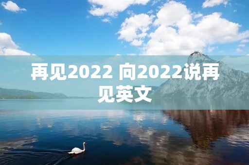 再见2022 向2022说再见英文