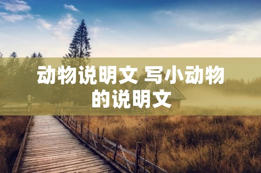 动物说明文 写小动物的说明文 动物说明文 写小动物的说明文