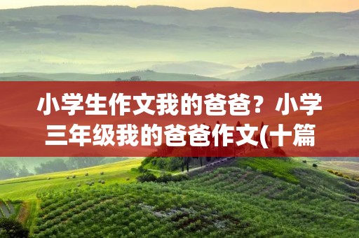 小学生作文我的爸爸？小学三年级我的爸爸作文(十篇)