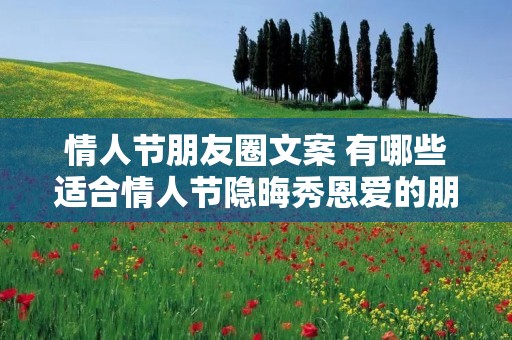 情人节朋友圈文案 有哪些适合情人节隐晦秀恩爱的朋友圈文案