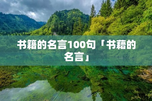 书籍的名言100句「书藉的名言」