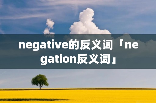 negative的反义词「negation反义词」 negative的反义词「negation反义词」