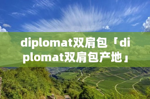 diplomat双肩包「diplomat双肩包产地」