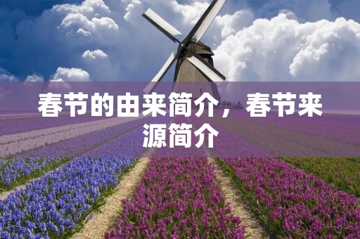 春节的由来简介,春节来源简介 春节的由来简介,春节来源简介