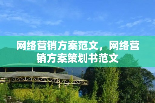 网络营销方案范文,网络营销方案策划书范文 网络营销方案范文,网络营销方案策划书范文