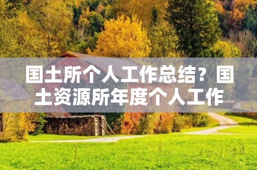 国土所个人工作总结?国土资源所年度个人工作总结 国土所个人工作总结?国土资源所年度个人工作总结