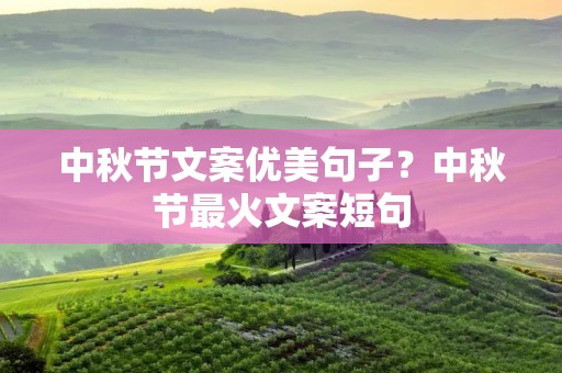 中秋节文案优美句子?中秋节最火文案短句