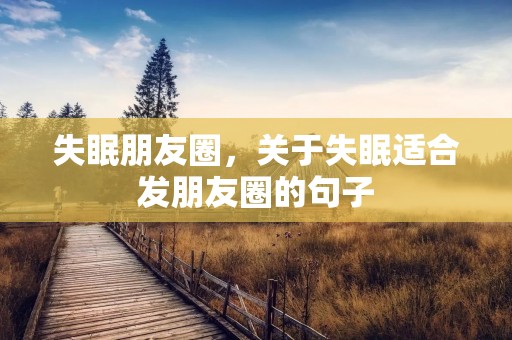 失眠朋友圈，关于失眠适合发朋友圈的句子