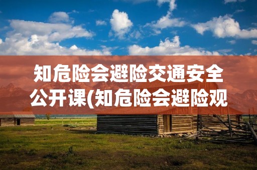 知危险会避险交通安全公开课(知危险会避险观后感心得10篇)