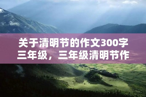 关于清明节的作文300字三年级，三年级清明节作文300字【六篇】