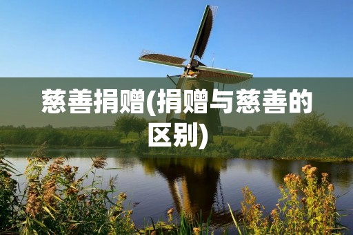 慈善捐赠(捐赠与慈善的区别)