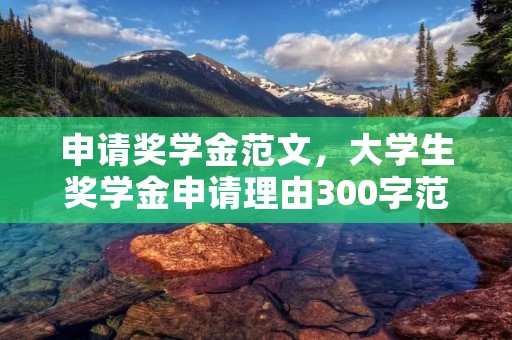 申请奖学金范文，大学生奖学金申请理由300字范文6篇