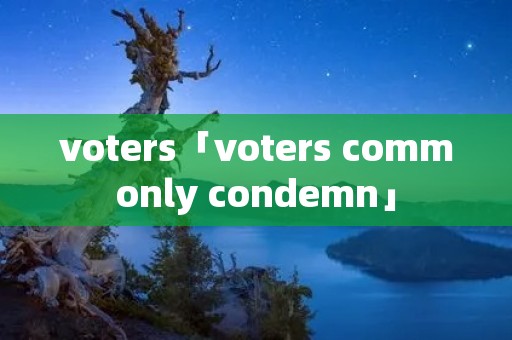 voters「voters commonly condemn」 voters「voters commonly condemn」