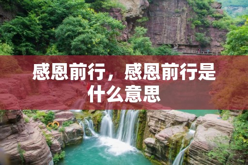 感恩前行,感恩前行是什么意思
