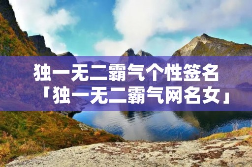 独一无二霸气个性签名「独一无二霸气网名女」