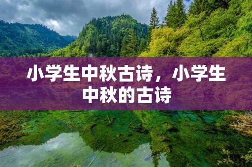 小学生中秋古诗,小学生中秋的古诗