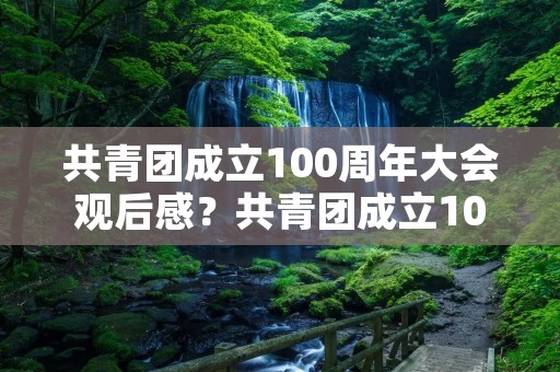 共青团成立100周年大会观后感?共青团成立100周年大会观后感600字