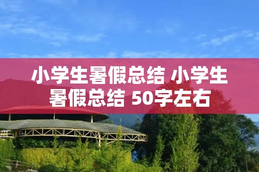 小学生暑假总结 小学生暑假总结 50字左右 小学生暑假总结 小学生暑假总结 50字左右