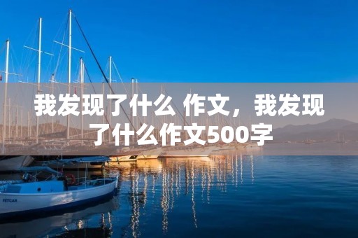 我发现了什么 作文,我发现了什么作文500字