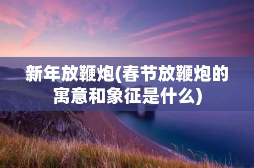 新年放鞭炮(春节放鞭炮的寓意和象征是什么)