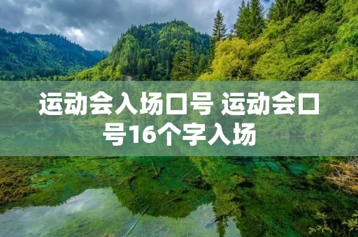 运动会入场口号 运动会口号16个字入场